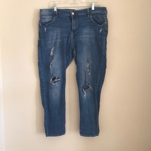 Distressed Rockstar Mid-Rise jeans